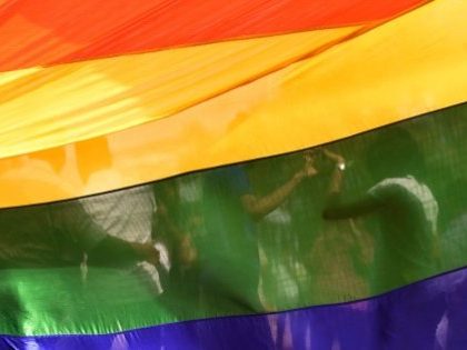 MUMBAI, INDIA - JUNE 16: LGBT members take out a march "Vigil for Love" as they protest against the attack on Orlando Gay nightclub and demand support and solidarity for victims of attack at Azad Maidan on June 16, 2016 in Mumbai, India. (Photo by Anshuman Poyrekar/Hindustan Times via Getty Images)